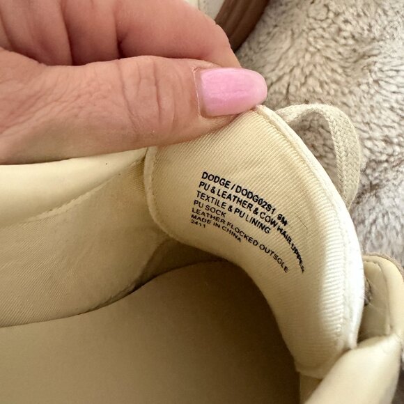 NWOT Womens Casual Thick Sole Sneakers White Tan Leopard Size 9 - Picture 6 of 6